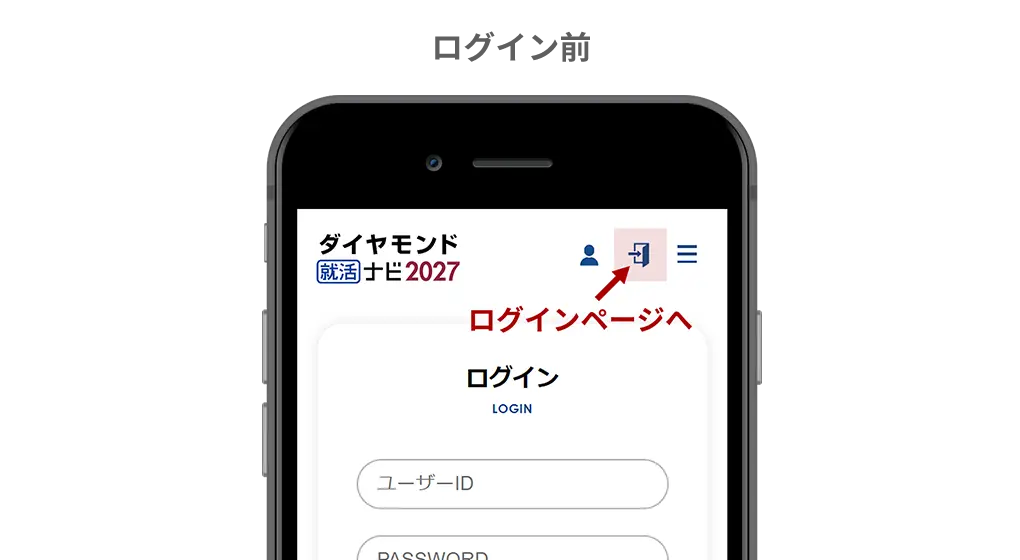 ログイン前