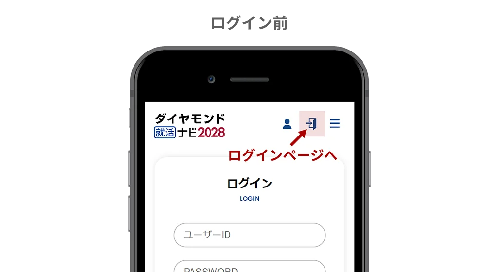 ログイン前